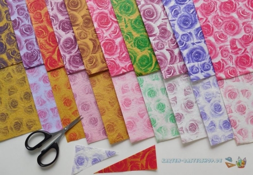 Mini-Bastelpapier-Set Rosen von LeSuh