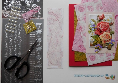 Mini-Bastelpapier-Set Rosen von LeSuh