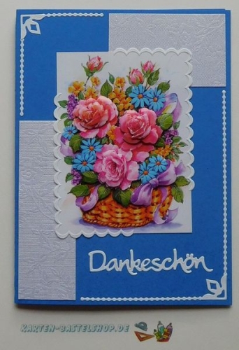 Bastelpapier-Set Kleine Rosen wei von LeSuh