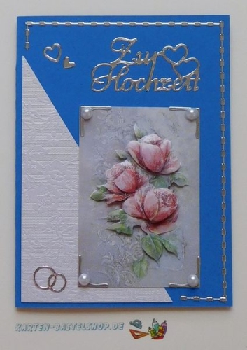 Bastelpapier-Set Kleine Rosen wei von LeSuh