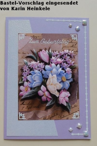 Bastelpapier-Set Kleine Rosen wei von LeSuh