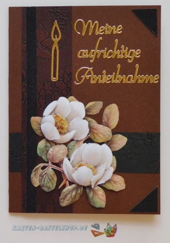 Sticker - Aufrichtige Anteilnahme - gold - 3512