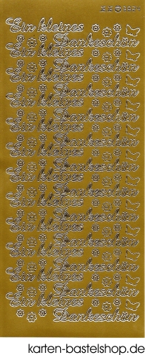 Sticker - Ein kleines Dankeschn - gold - 3824