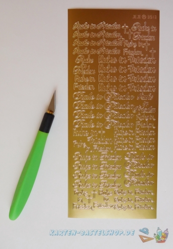 Sticker - Ruhe in Frieden - gold - 3513
