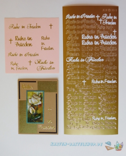 Sticker - Ruhe in Frieden - gold - 3513