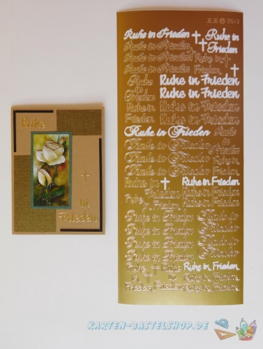 Sticker - Ruhe in Frieden - gold - 3513