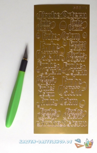 Sticker - Frohe Ostern - gold - 1775