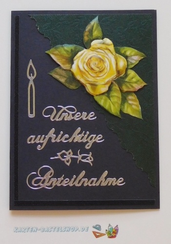 Sticker - Aufrichtige Anteilnahme - silber - 3512