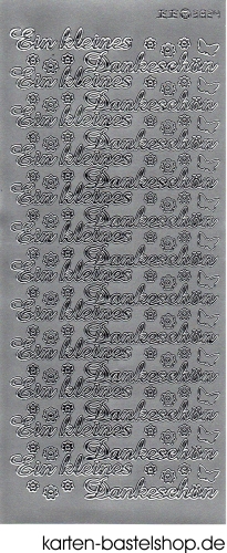 Sticker - Ein kleines Dankeschn - silber - 3824