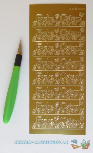 Sticker - Frohe Ostern - gold - 3369