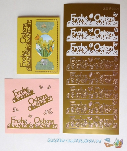 Sticker - Frohe Ostern - gold - 3369