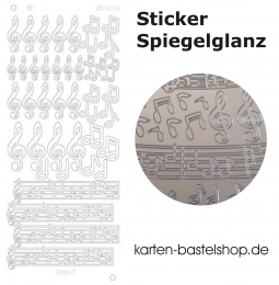 Platin-Sticker (Spiegelglanz) - Noten / Musik - silber - 3076