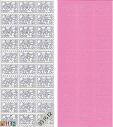 Sticker - Briefmarke Babyschuhe - rosa - 909