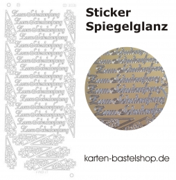 Platin-Sticker (Spiegelglanz) - Zum Schulanfang - gold - 3031