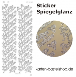 Platin-Sticker (Spiegelglanz) - Aufrichtige Anteilnahme - gold - 3040