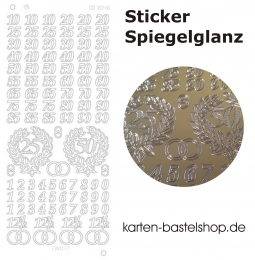 Platin-Sticker (Spiegelglanz) - Jubilum - gold - 3048
