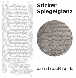 Platin-Sticker (Spiegelglanz) - Zum Schulanfang - silber - 3031