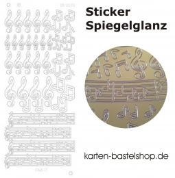 Platin-Sticker (Spiegelglanz) - Noten / Musik - gold - 3076