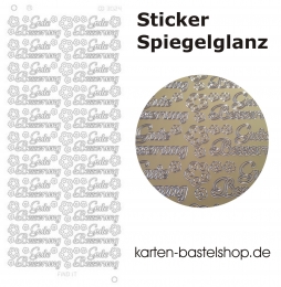 Platin-Sticker (Spiegelglanz) - Gute Besserung - gold - 3024