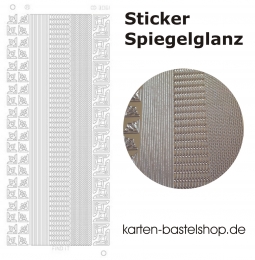 Platin-Sticker (Spiegelglanz) - Ecken und Rnder - gold - 3061