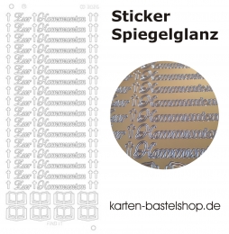 Platin-Sticker (Spiegelglanz) - Zur Kommunion - gold - 3026
