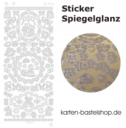 Platin-Sticker (Spiegelglanz) - Anlsse - gold - 3082