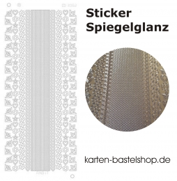 Platin-Sticker (Spiegelglanz) - Ecken und Rnder - gold - 3062