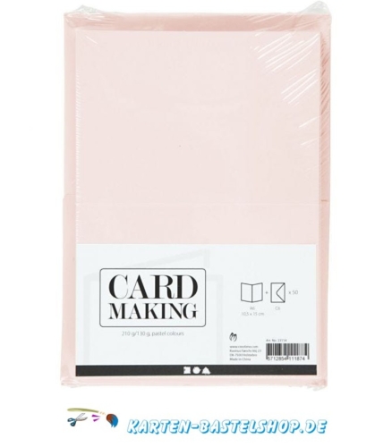50 Doppelkarten A6 + 50 Umschlge im Set -pastell (Card Making)