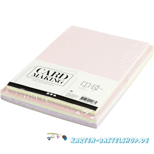 50 Doppelkarten A6 + 50 Umschlge im Set -pastell (Card Making)