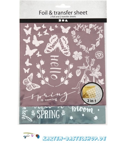 Dekofolien-Set 4 - Fr�hling - violett / hellblau