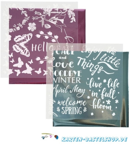 Dekofolien-Set 4 - Fr�hling - violett / hellblau