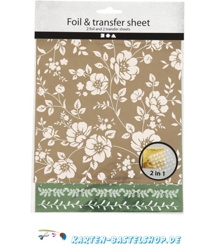 Dekofolien-Set 3 - Blumen & Frhling - grn / gold