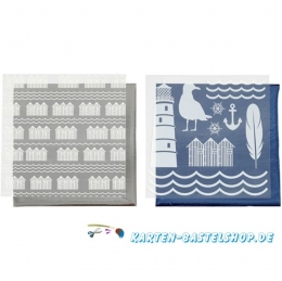 Dekofolien-Set 5 - Maritim - blau / silber