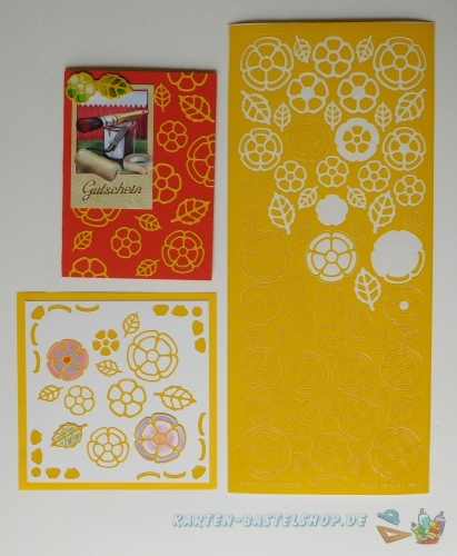 Sticker - Blumen - hellgelb - 1114