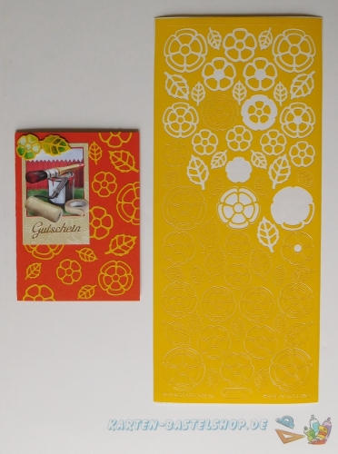 Sticker - Blumen - hellgelb - 1114