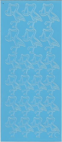 Sticker - Storch - hellblau - 821