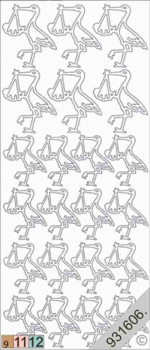 Sticker - Storch - hellblau - 821