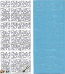 Sticker - Briefmarke Babyschuhe - hellblau - 909