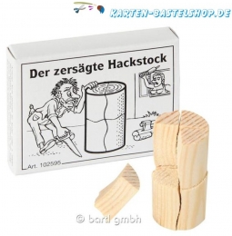 Mini-Knobelspiel - Der zersgte Hackstock
