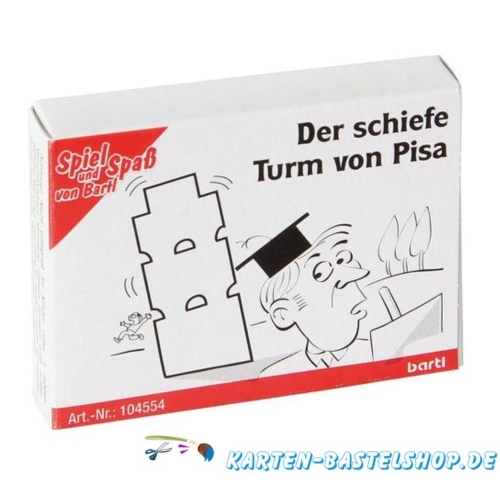 Mini-Holzpuzzle - Der schiefe Turm von Pisa