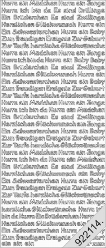 Sticker - Wnsche zur Geburt - gold - 444