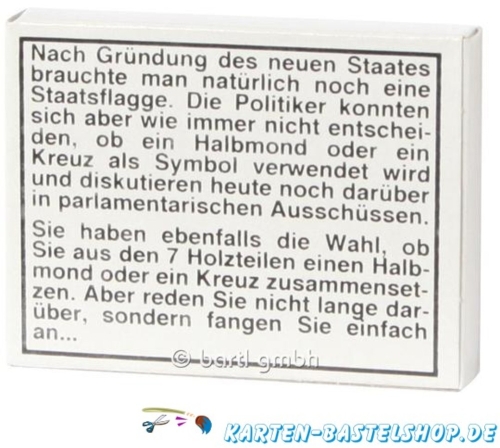 Mini-Holzpuzzle - Kreuz oder Mond