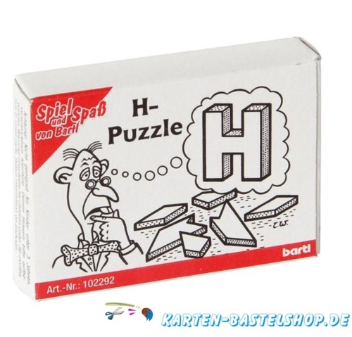 Mini-Holzpuzzle - H-Puzzle