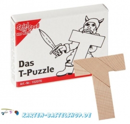 Mini-Holzpuzzle - Das T-Puzzle