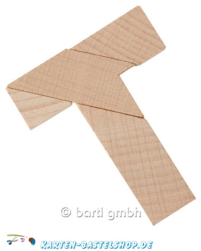 Mini-Holzpuzzle - Das T-Puzzle