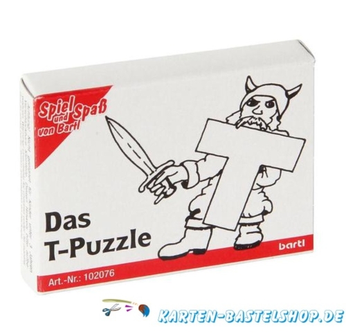 Mini-Holzpuzzle - Das T-Puzzle