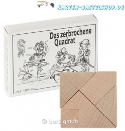 Mini-Holzpuzzle - Das zerbrochene Quadrat