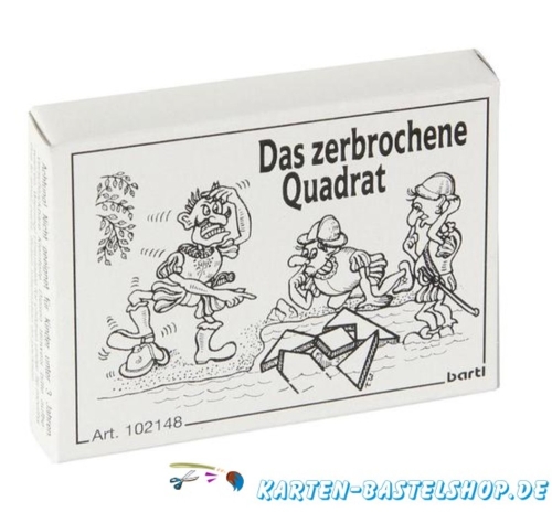 Mini-Holzpuzzle - Das zerbrochene Quadrat
