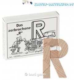 Mini-Holzpuzzle - Das zerbrochene R