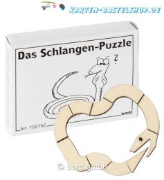 Mini-Holzpuzzle - Das Schlangen-Puzzle